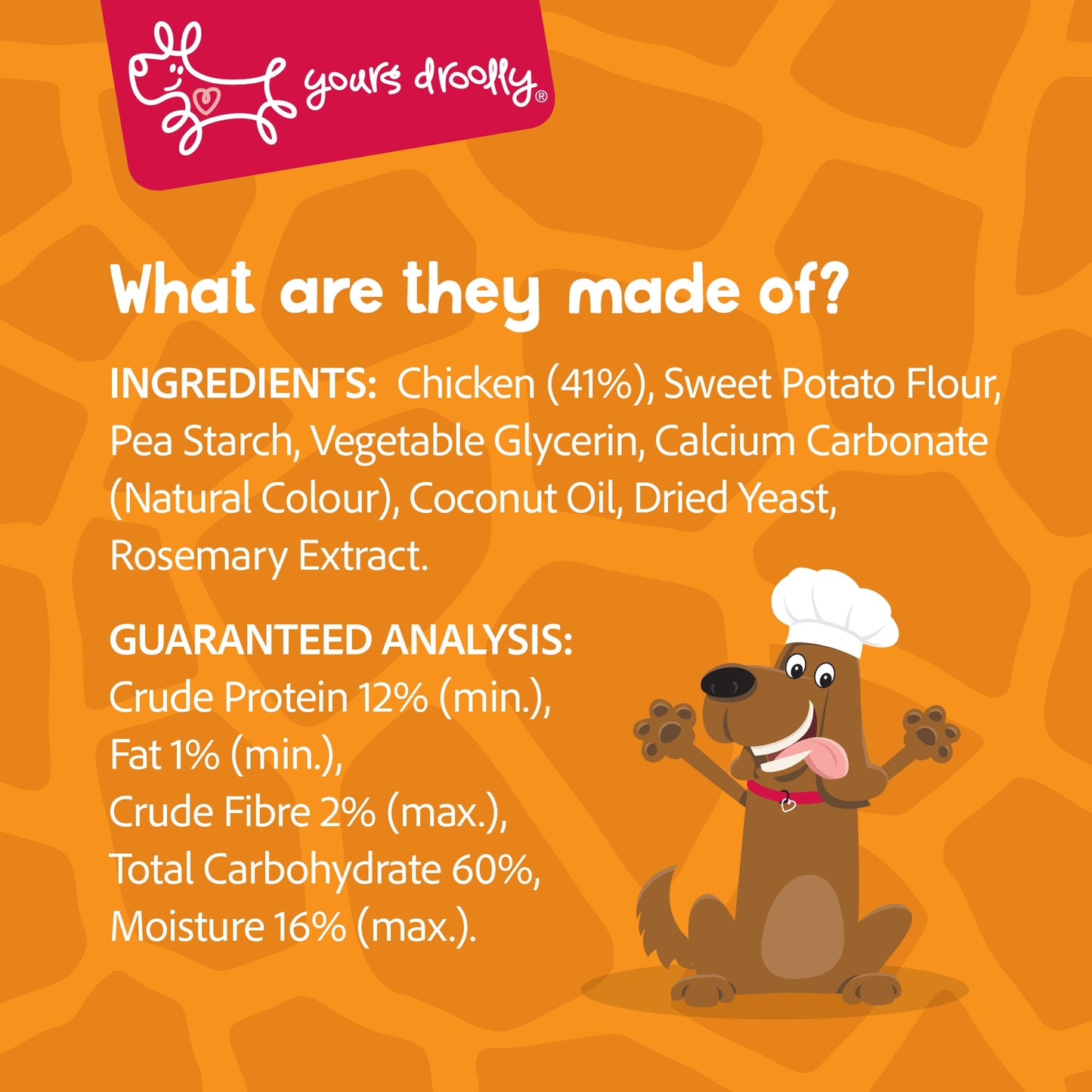 Yours Droolly Giraffe Shapes with Chicken Paste Dog Treats