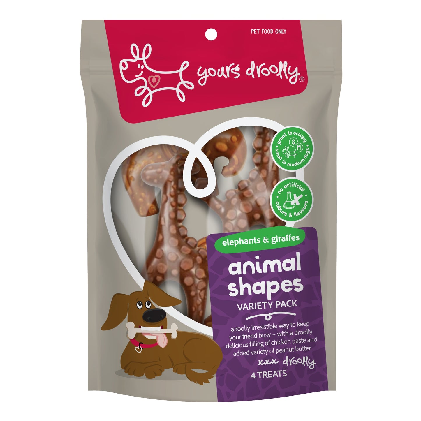 Yours Droolly Animal Variety Shapes with Chicken Paste Dog Treats
