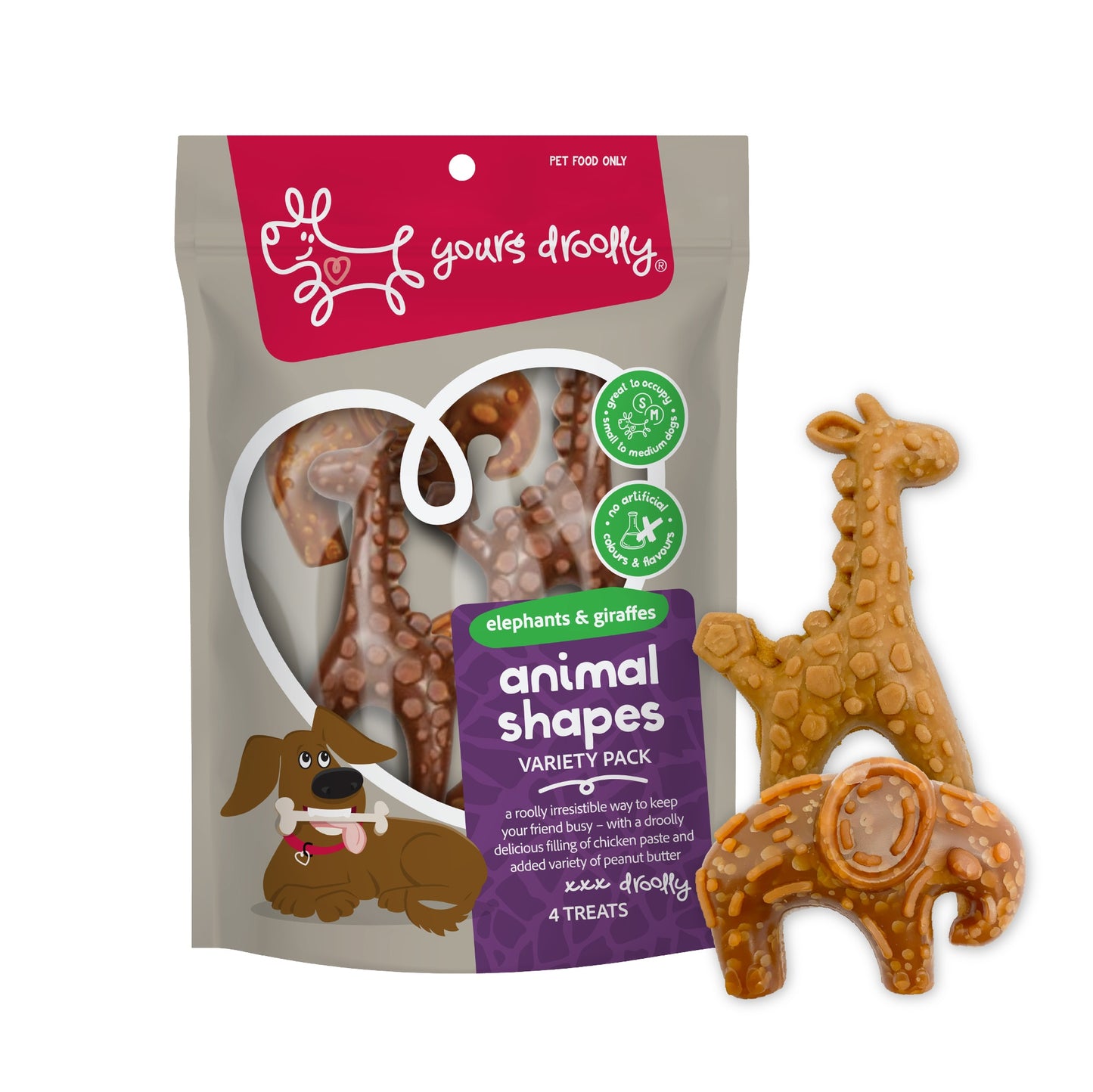 Yours Droolly Animal Variety Shapes with Chicken Paste Dog Treats