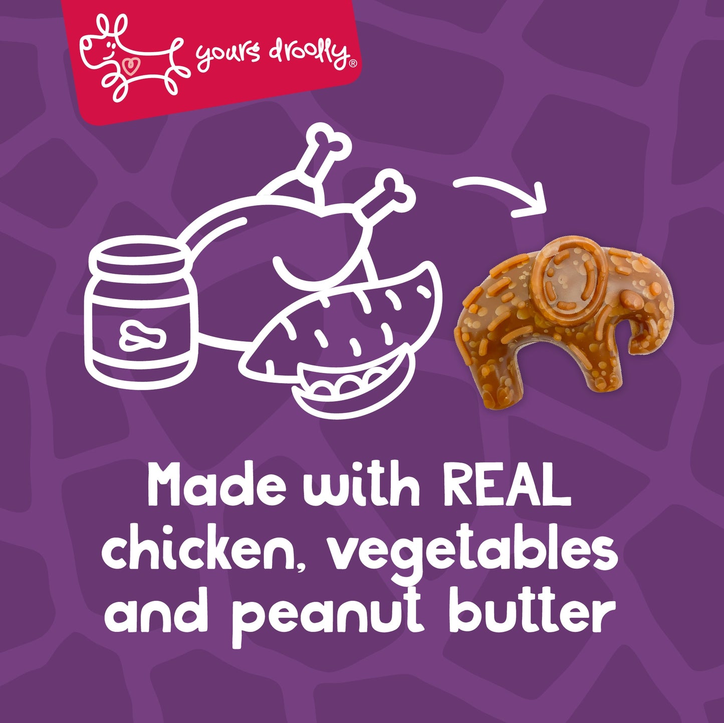 Yours Droolly Animal Variety Shapes with Chicken Paste Dog Treats