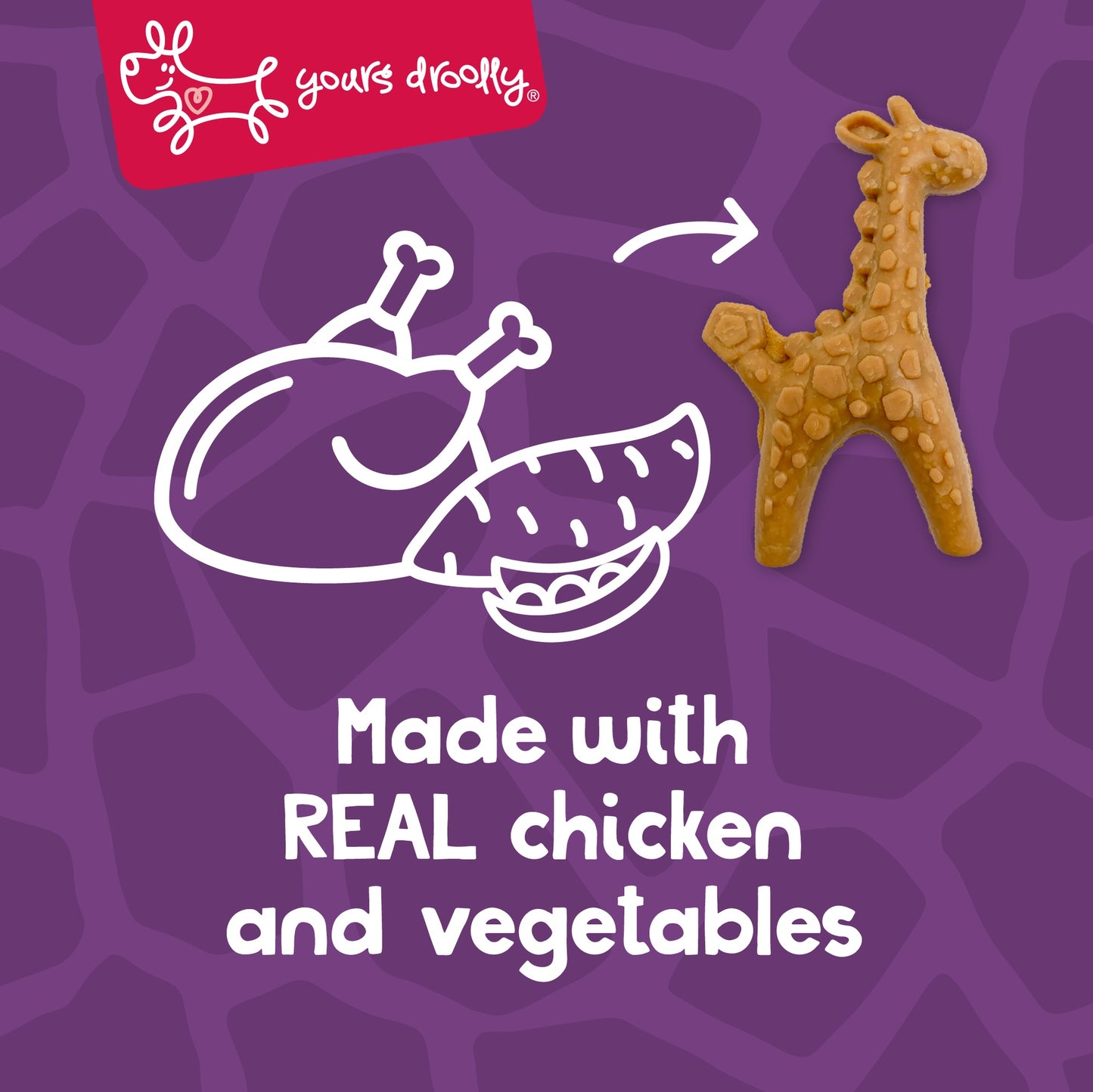 Yours Droolly Animal Variety Shapes with Chicken Paste Dog Treats