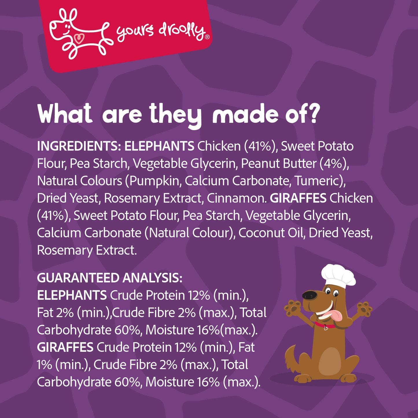 Yours Droolly Animal Variety Shapes with Chicken Paste Dog Treats