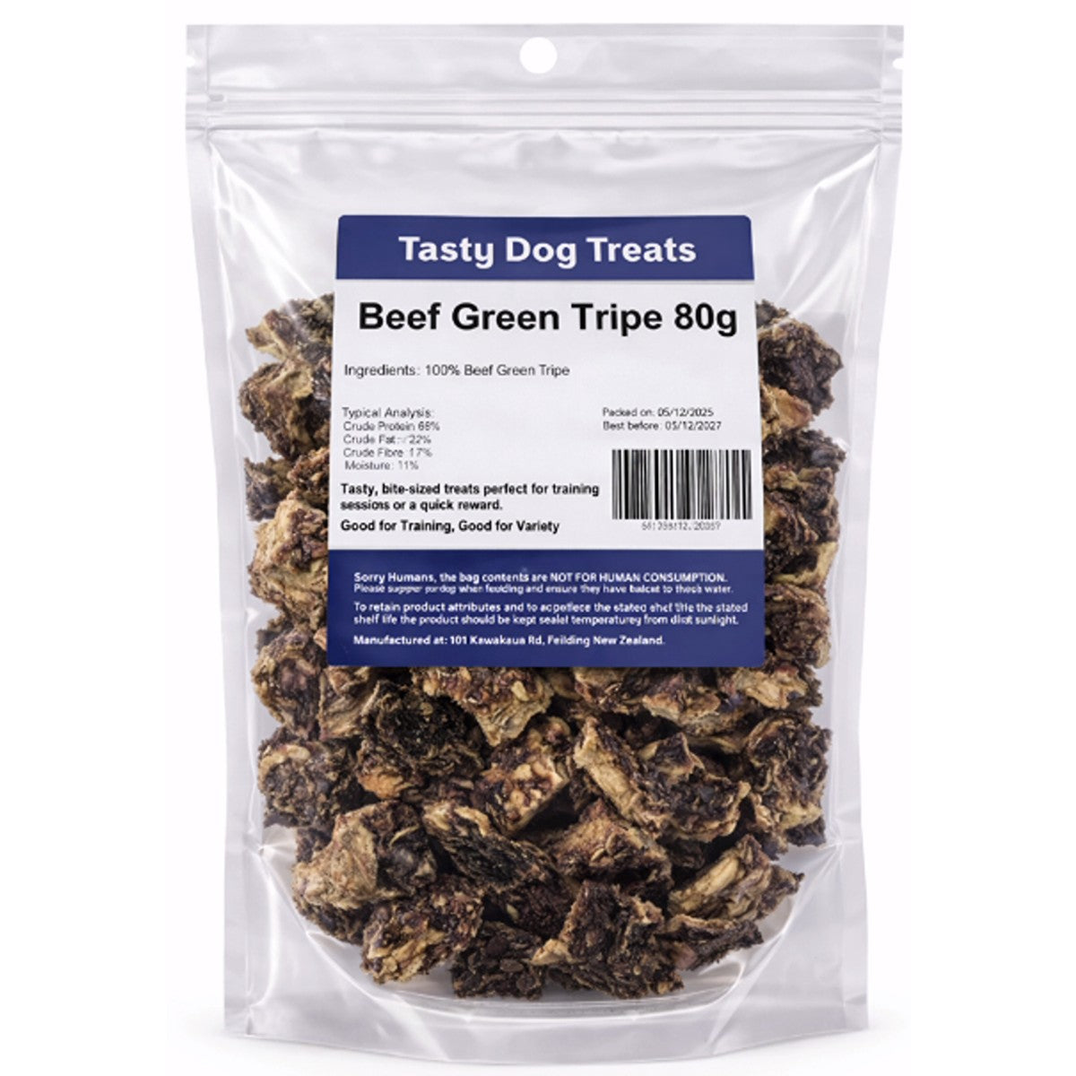 Tasty Dog Beef Green Tripe Chunk Treats