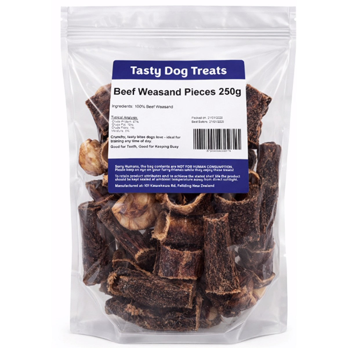 Tasty Dog Beef Weasand Pieces Treats