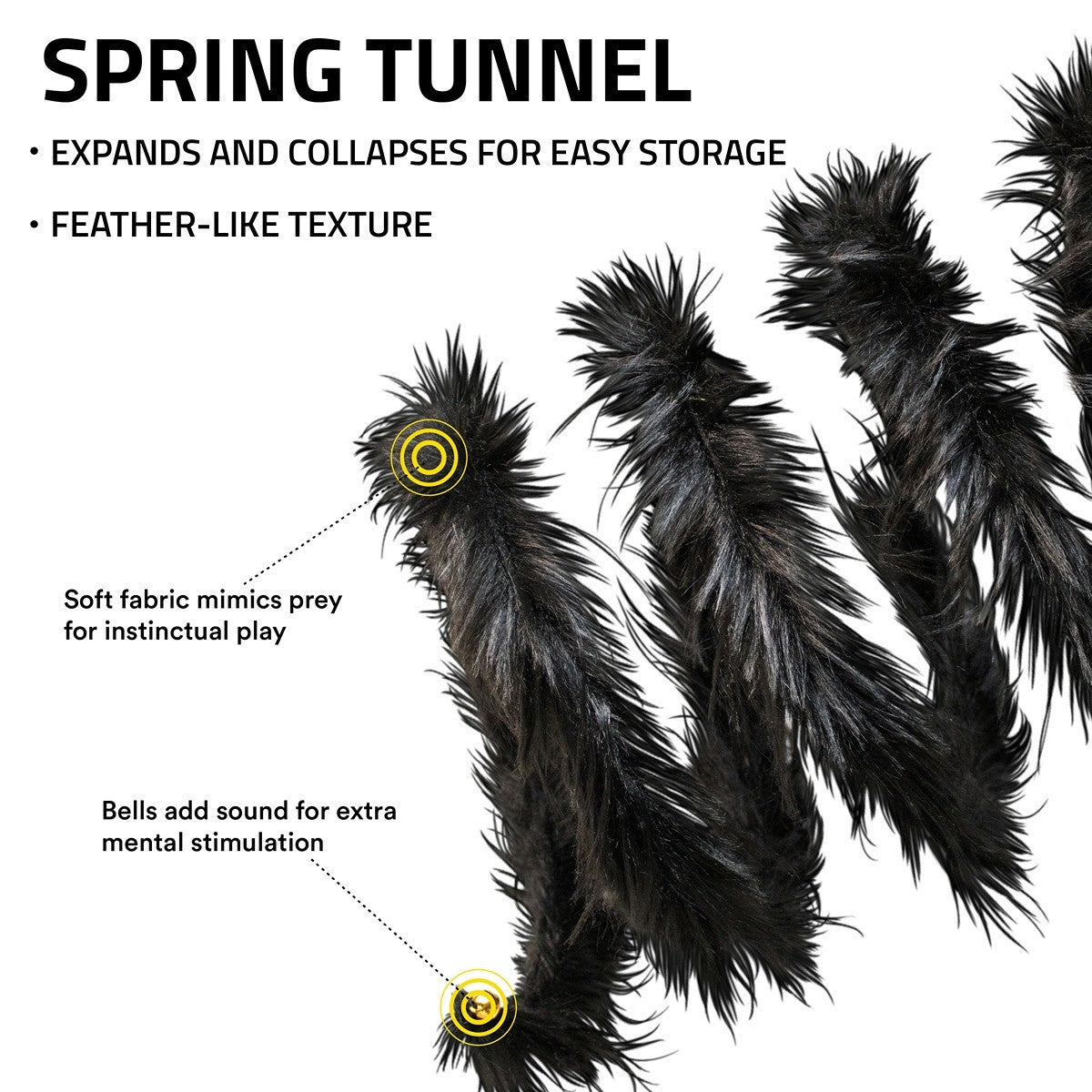 Playology Fuzzy Tunnel Cat Toy