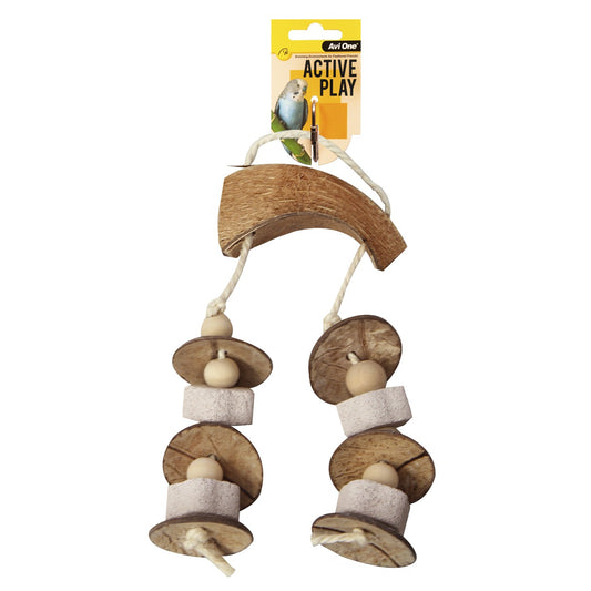 Avi One Pumice & Beads with Coconut Husk Bird Toy