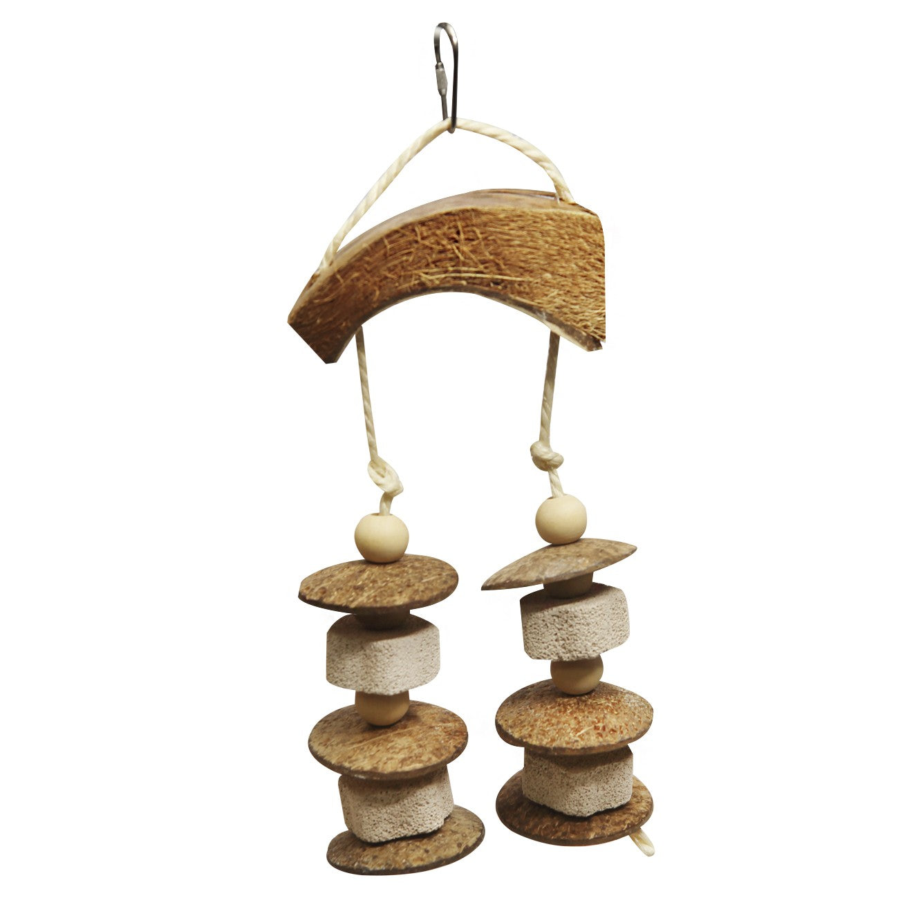 Avi One Pumice & Beads with Coconut Husk Bird Toy