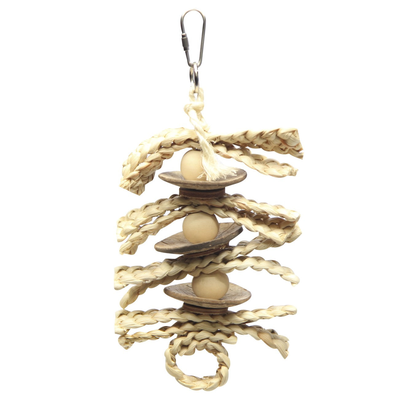 Avi One Beads with Corn Leaf & Coconut Shell Bird Toy