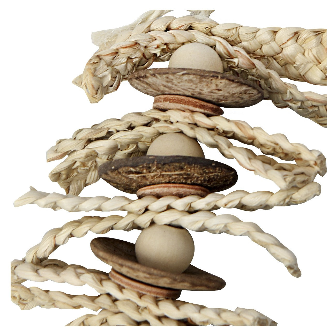 Avi One Beads with Corn Leaf & Coconut Shell Bird Toy