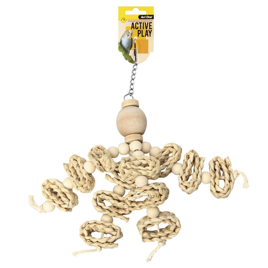 Avi One Beads with Corn Leaf Bird Toy