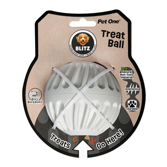 Blitz Rubber Treat Ball Dog Toy