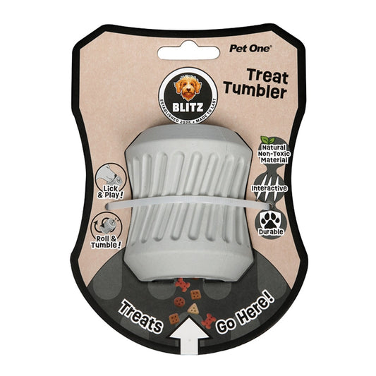 Blitz Rubber Treat Tumbler Dog Toy