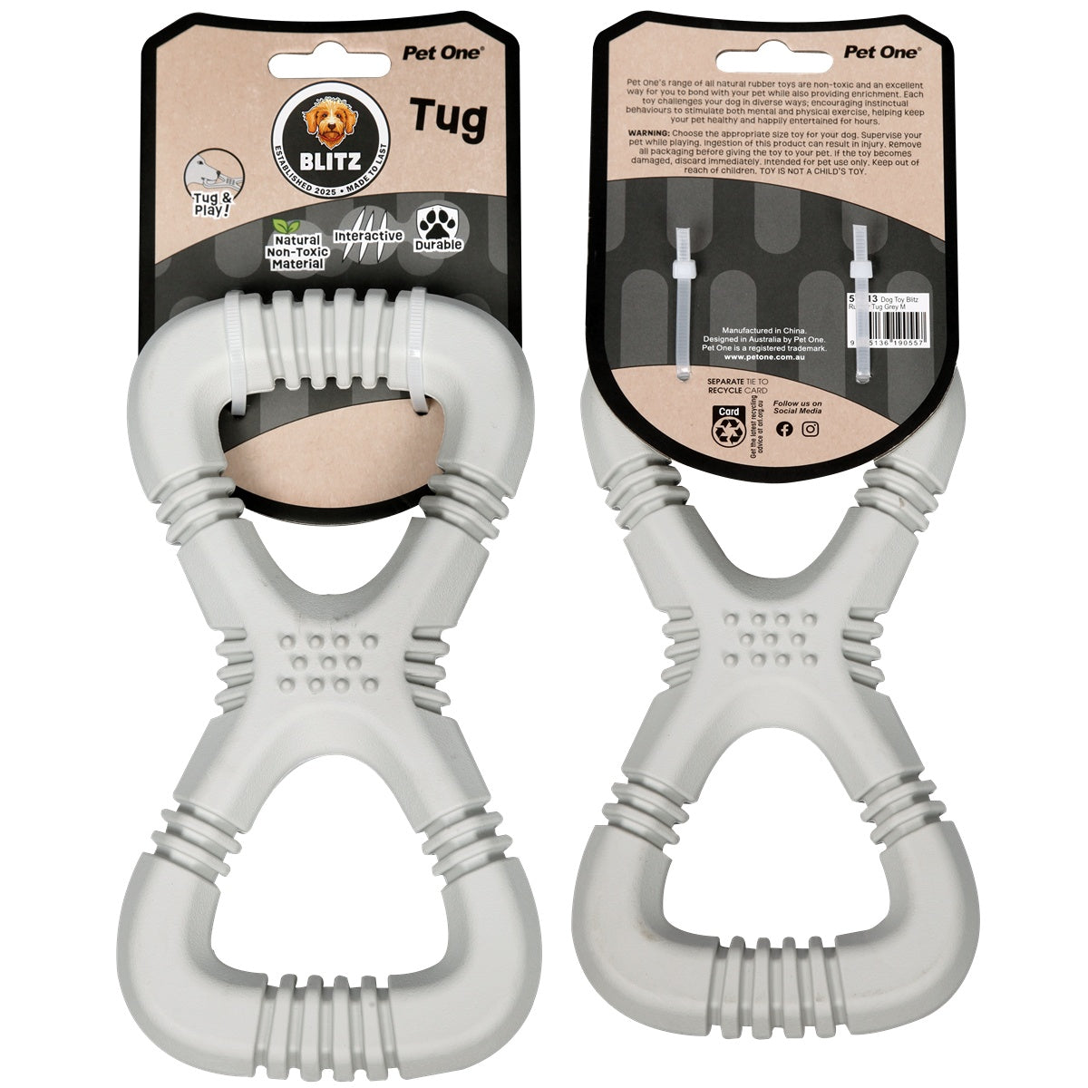 Blitz Rubber Tug Dog Toy