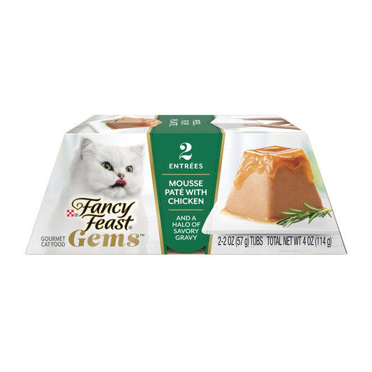 FANCY FEAST Gems Mousse Paté With Chicken and Savory Gravy Cat Food