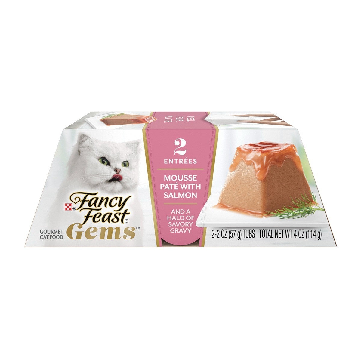 FANCY FEAST Gems Mousse Paté With Salmon and Savory Gravy Cat Food