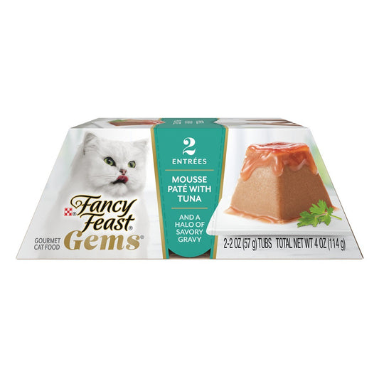 FANCY FEAST Gems Mousse Paté With Tuna and Savory Gravy Cat Food