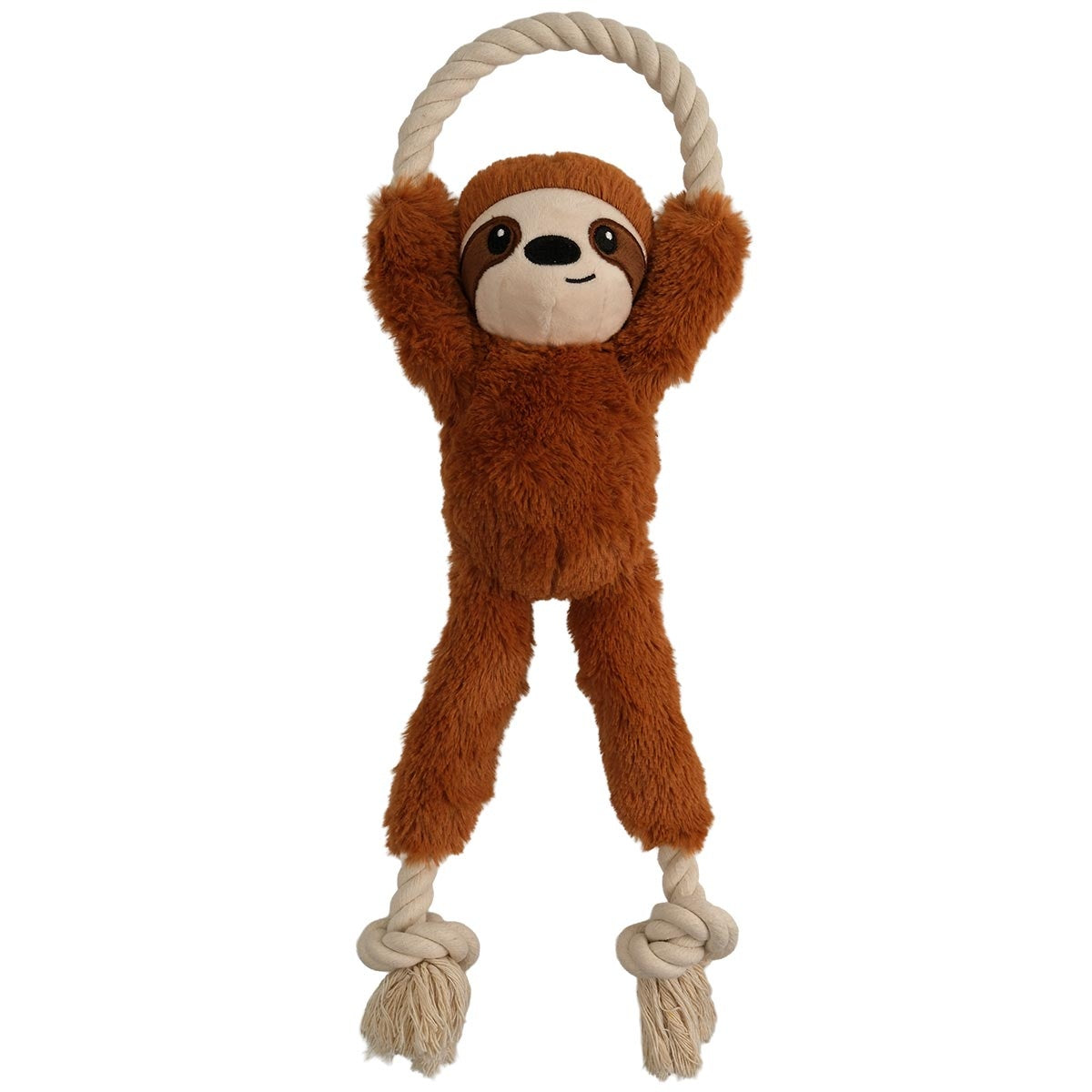 Creatures Plush & Rope Sloth Dog Toy