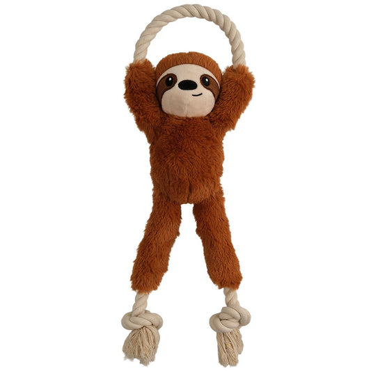 Creatures Plush & Rope Sloth Dog Toy