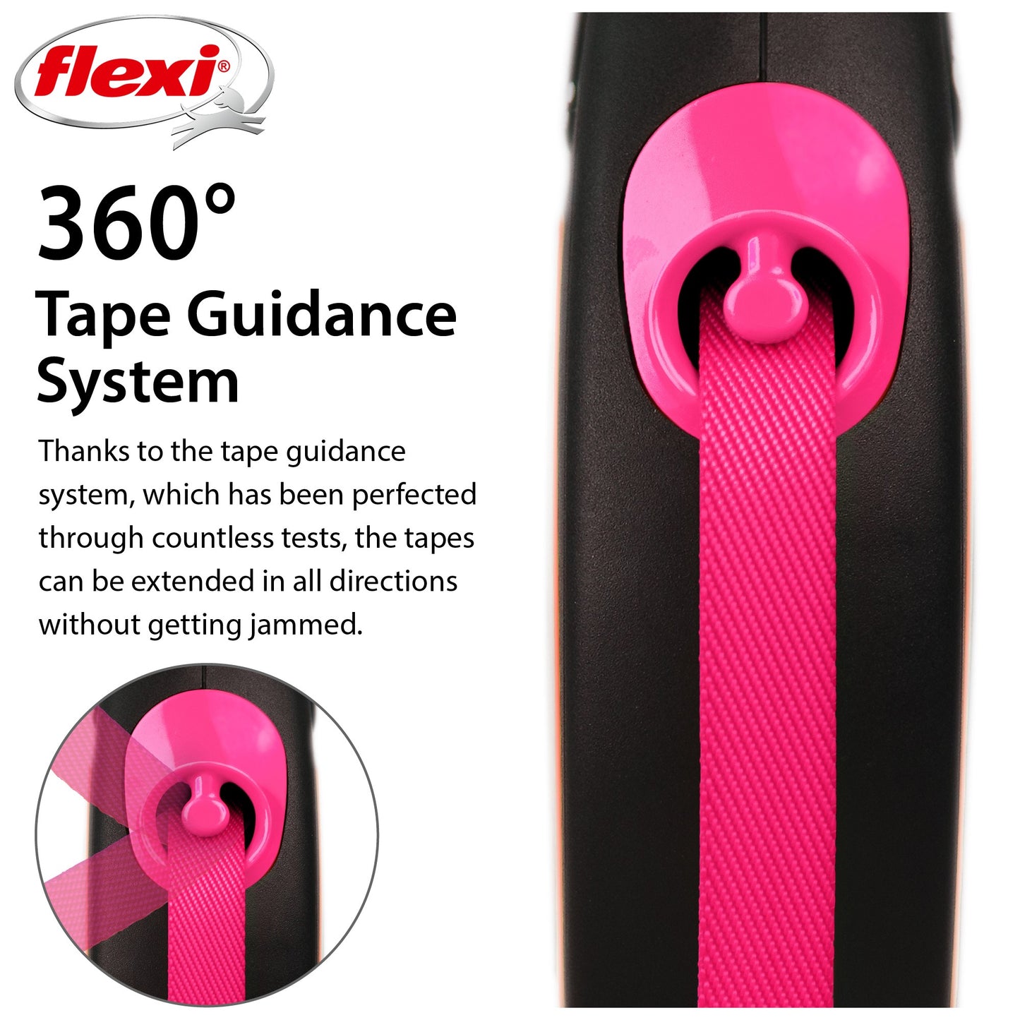 Flexi Classic Neon Tape Retractable Lead 5m