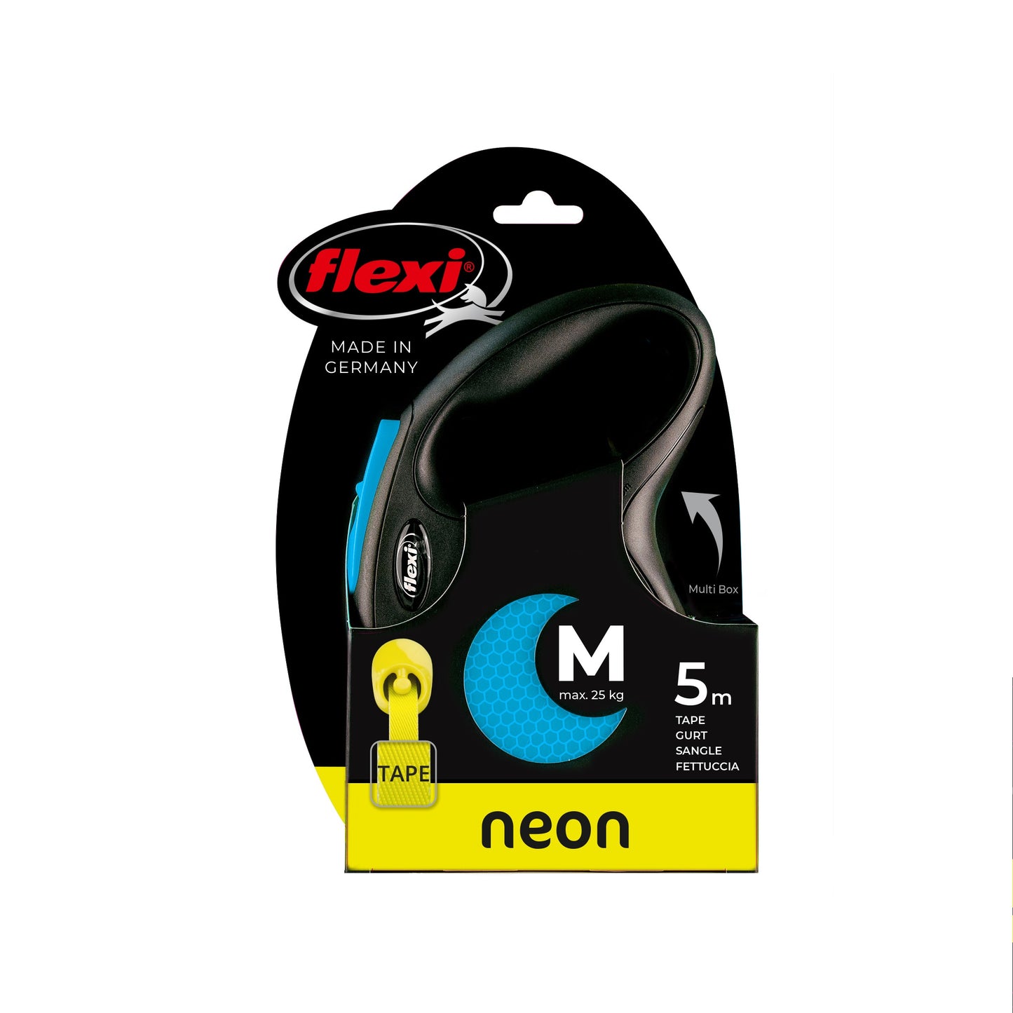 Flexi Classic Neon Tape Retractable Lead 5m
