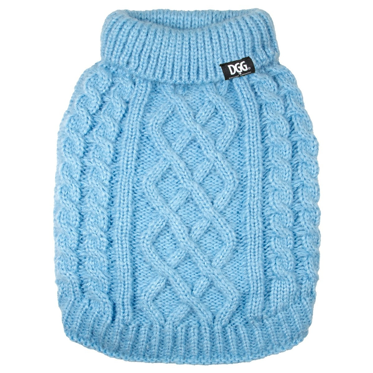 DGG Chunky Knit Dog Jumper Blue
