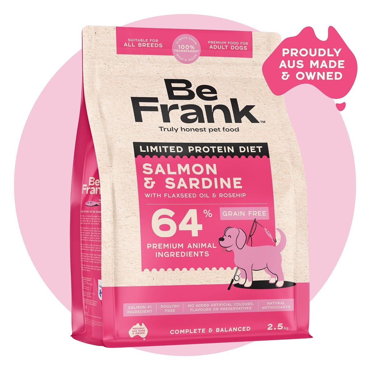 Be Frank Limited Protein Grain Free Salmon & Sardine Dry Dog Food