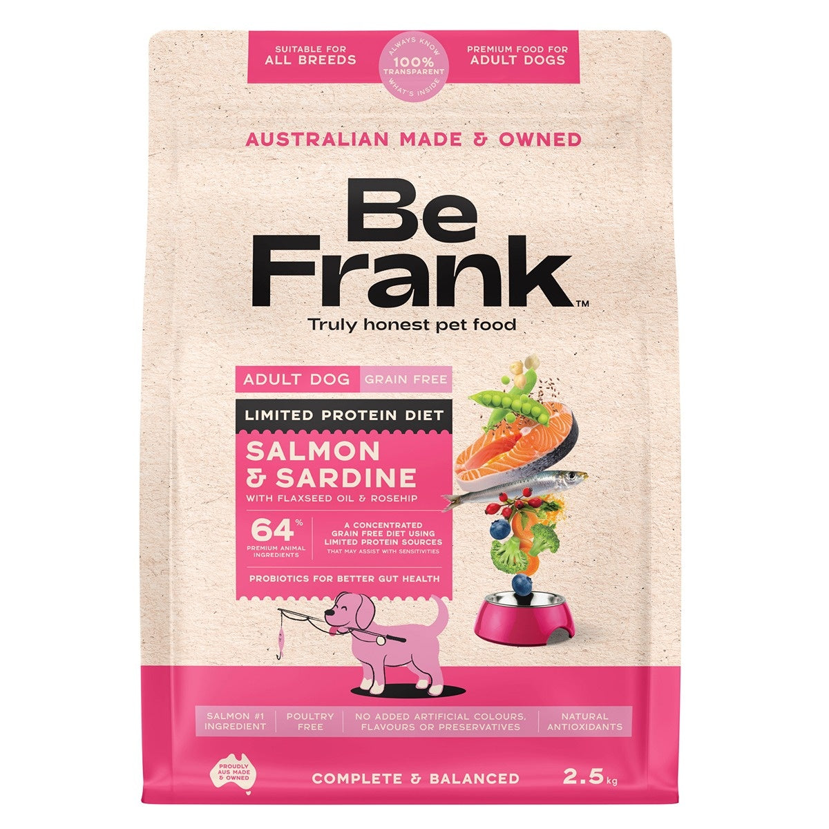 Be Frank Limited Protein Grain Free Salmon & Sardine Dry Dog Food