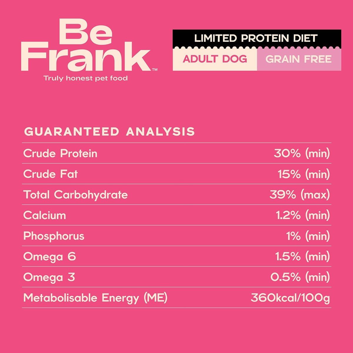 Be Frank Limited Protein Grain Free Salmon & Sardine Dry Dog Food