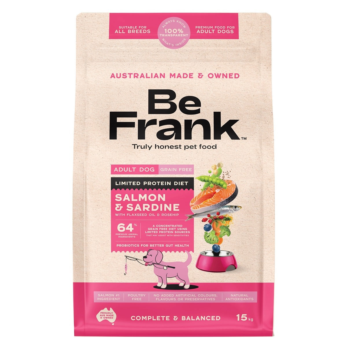 Be Frank Limited Protein Grain Free Salmon & Sardine Dry Dog Food