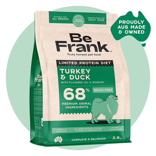 Be Frank Limited Protein Grain Free Turkey & Duck Dry Dog Food