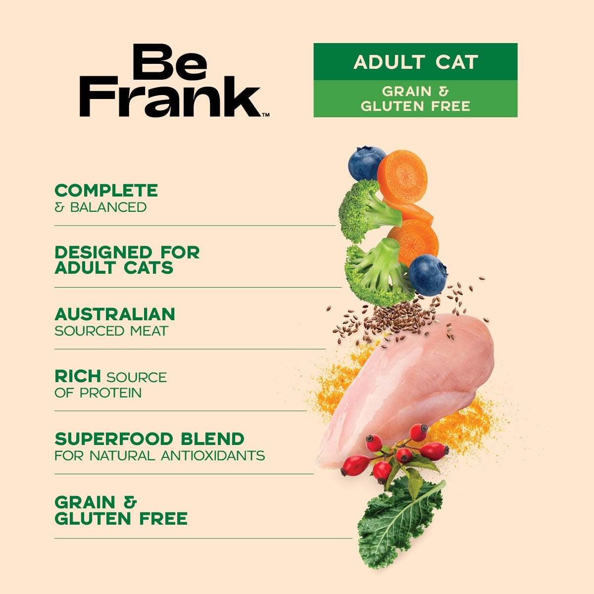 Be Frank Grain Free Adult Chicken Pate Wet Cat Food