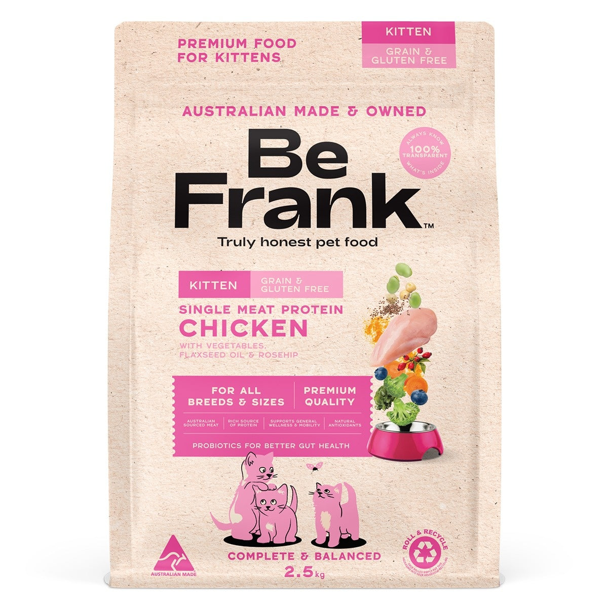 Be Frank Grain Free Chicken Dry Kitten Food