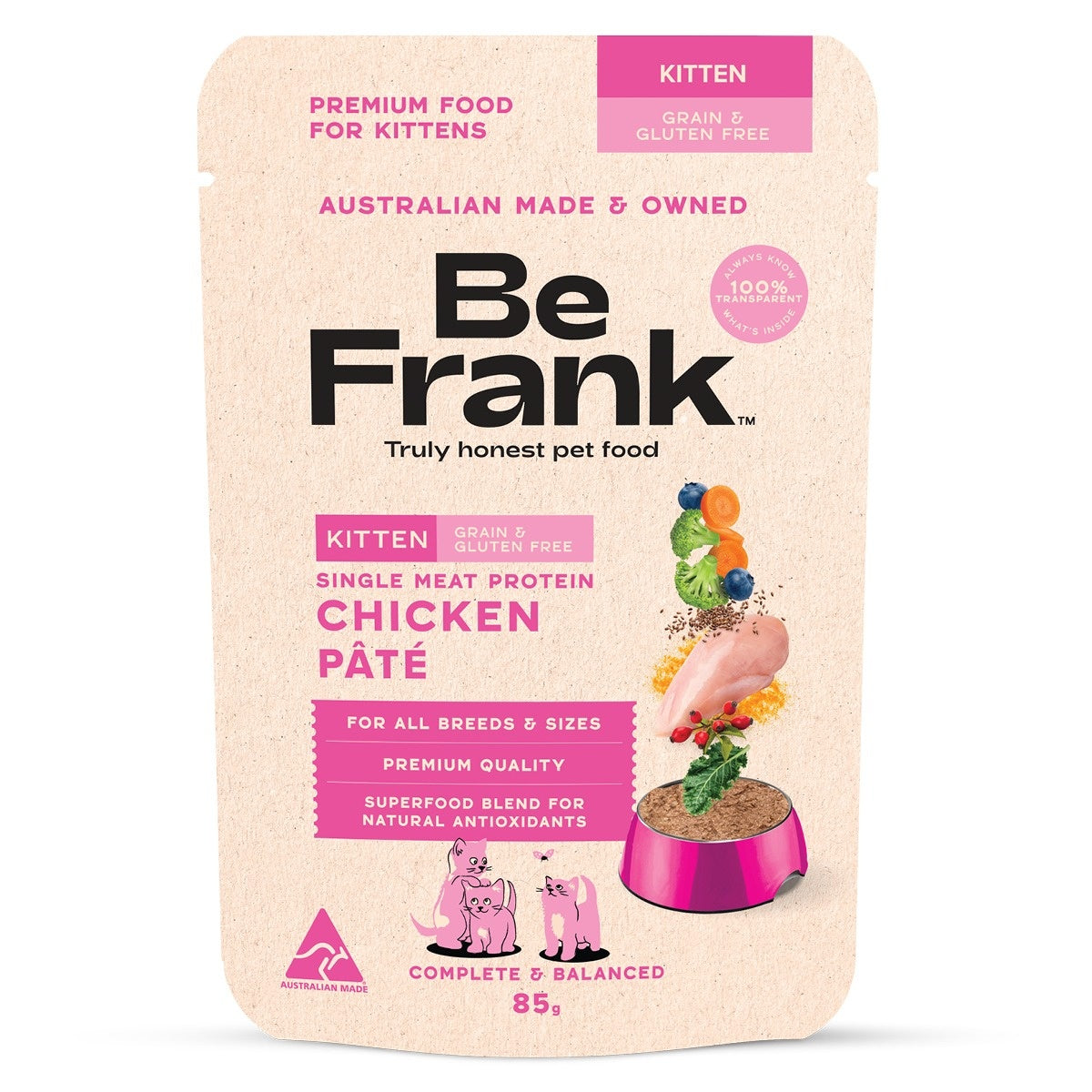 Be Frank Grain Free Chicken Pate Wet Kitten Food