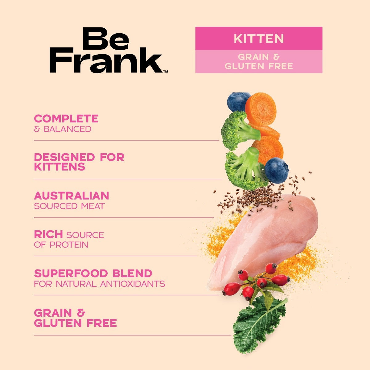Be Frank Grain Free Chicken Pate Wet Kitten Food