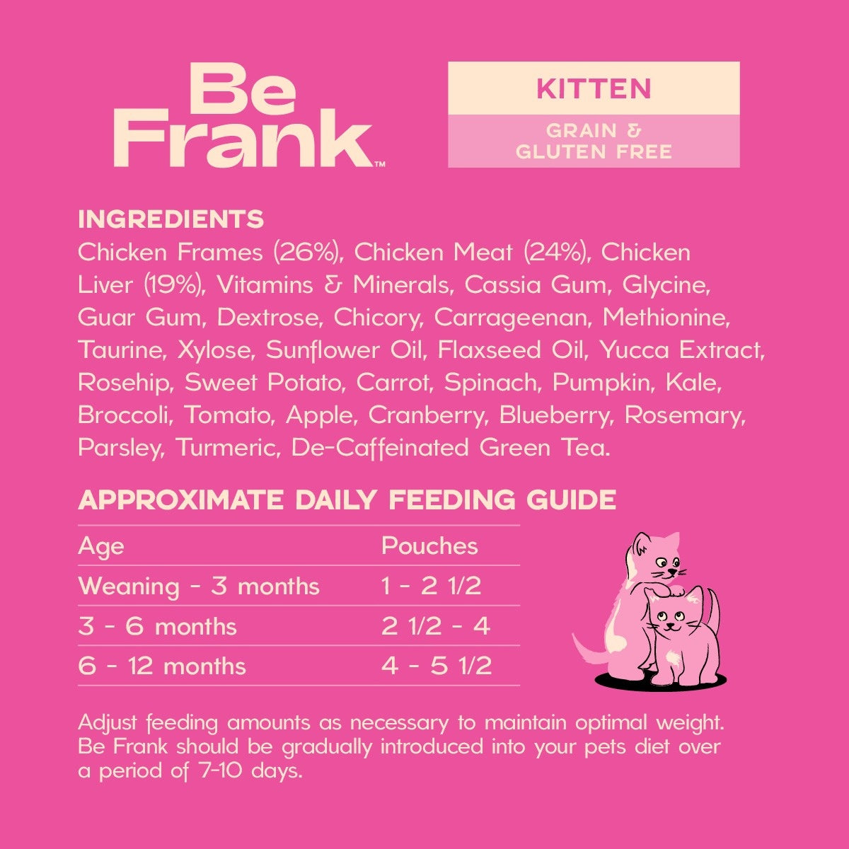 Be Frank Grain Free Chicken Pate Wet Kitten Food