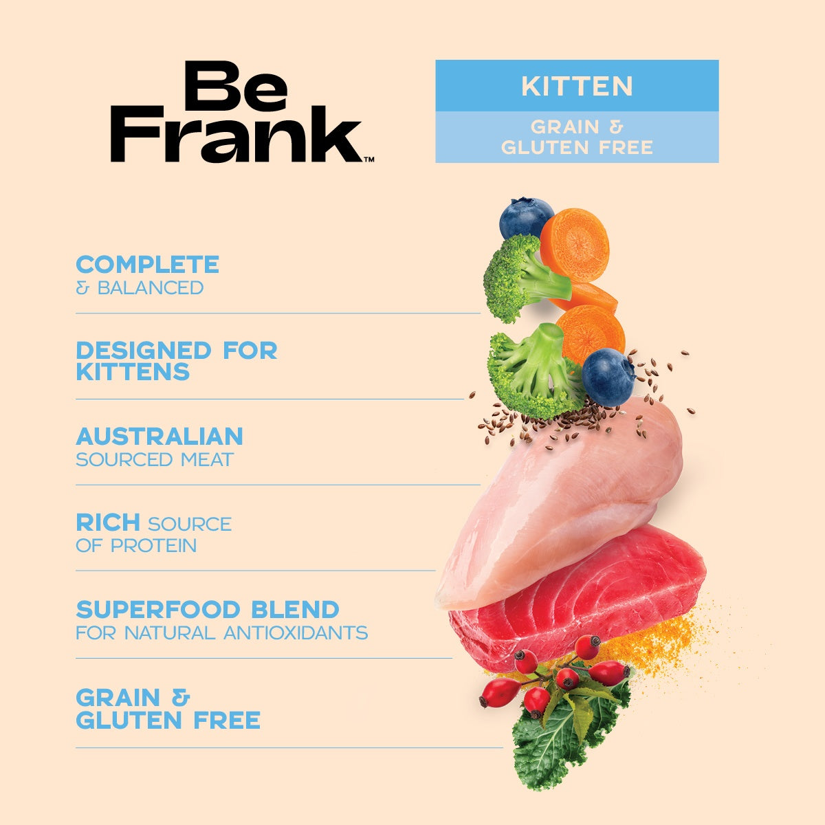 Be Frank Grain Free Chicken & Tuna Pate Wet Kitten Food