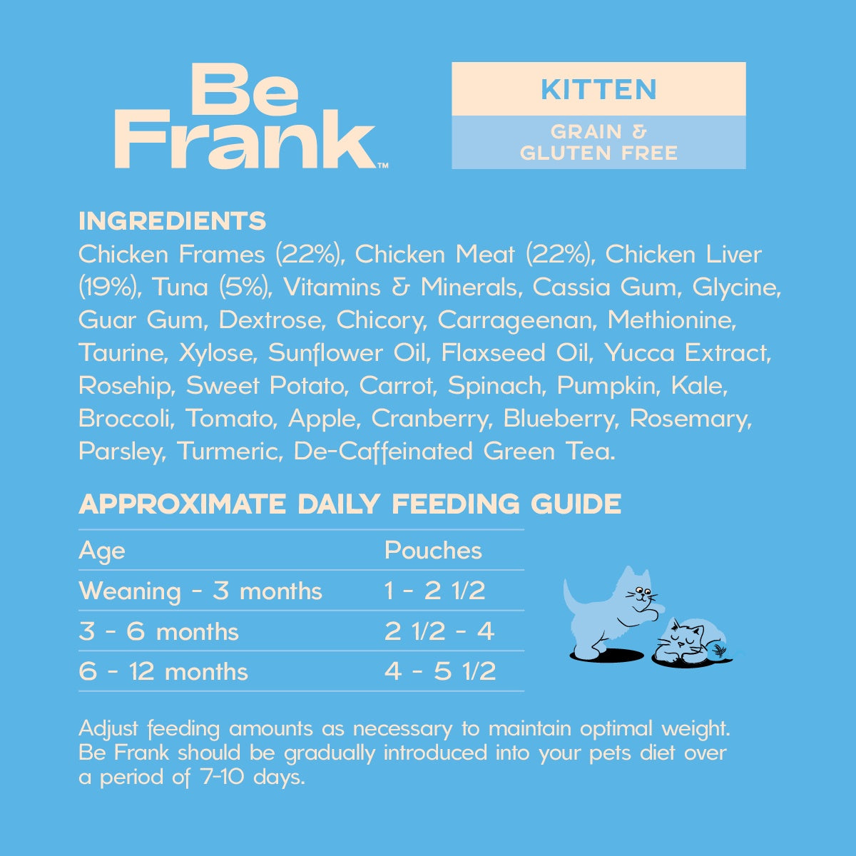 Be Frank Grain Free Chicken & Tuna Pate Wet Kitten Food