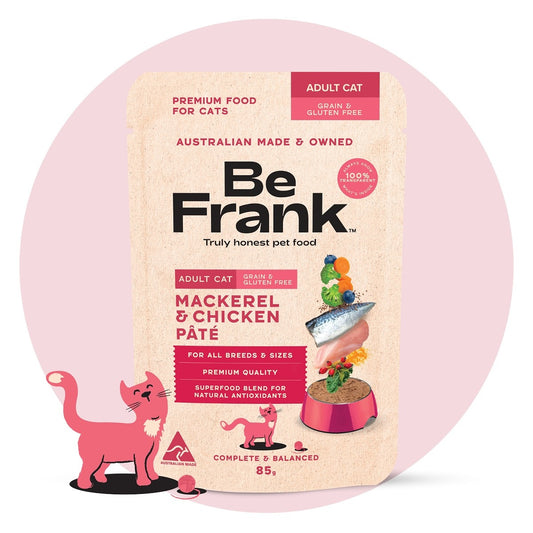Be Frank Grain Free Adult Mackerel & Chicken Pate Wet Cat Food