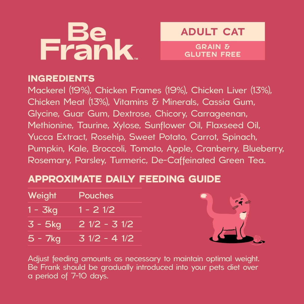 Be Frank Grain Free Adult Mackerel & Chicken Pate Wet Cat Food