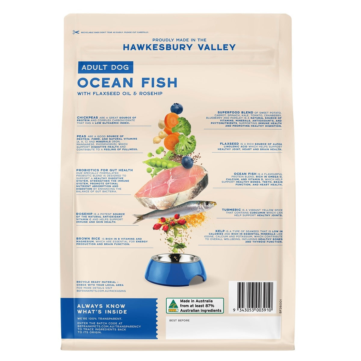 Be Frank Core Adult Ocean Fish Dry Dog Food
