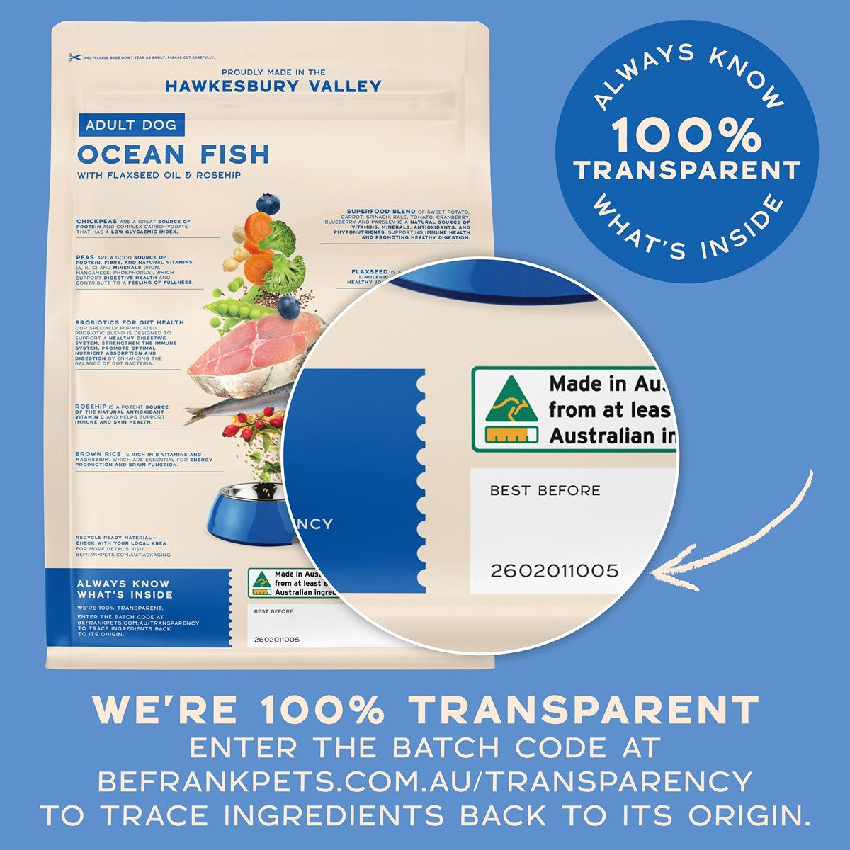 Be Frank Core Adult Ocean Fish Dry Dog Food