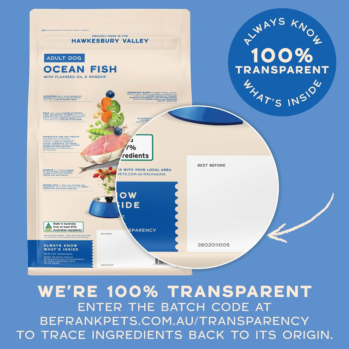 Be Frank Core Adult Ocean Fish Dry Dog Food