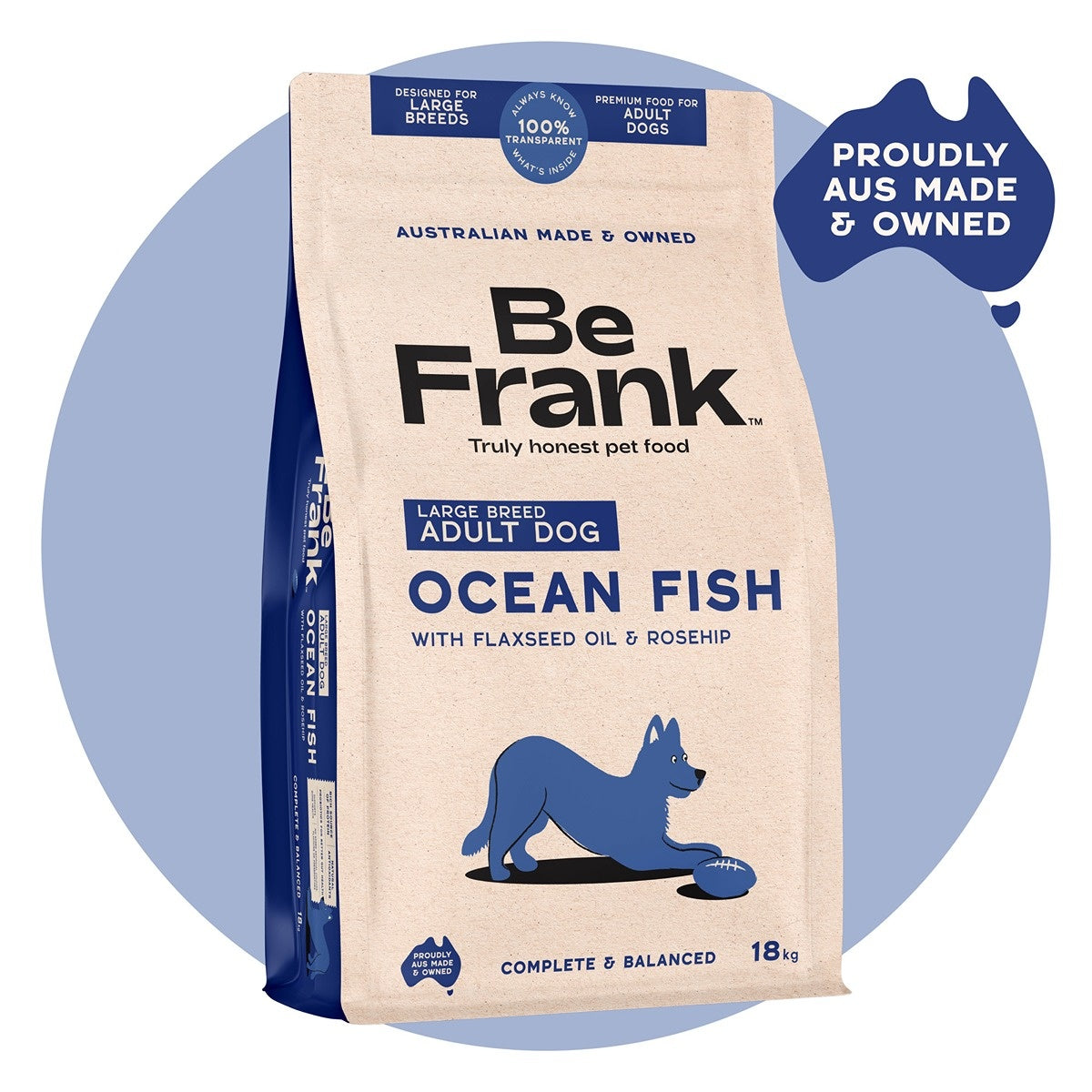 Be Frank Core Large Breed Adult Ocean Fish Dry Dog Food