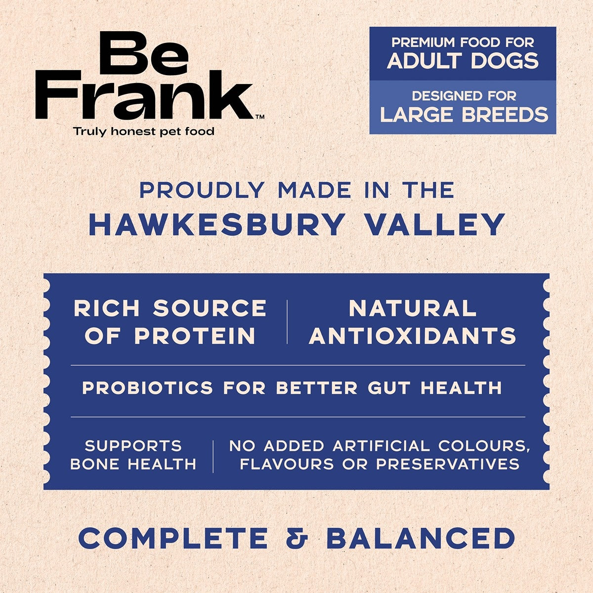 Be Frank Core Large Breed Adult Ocean Fish Dry Dog Food