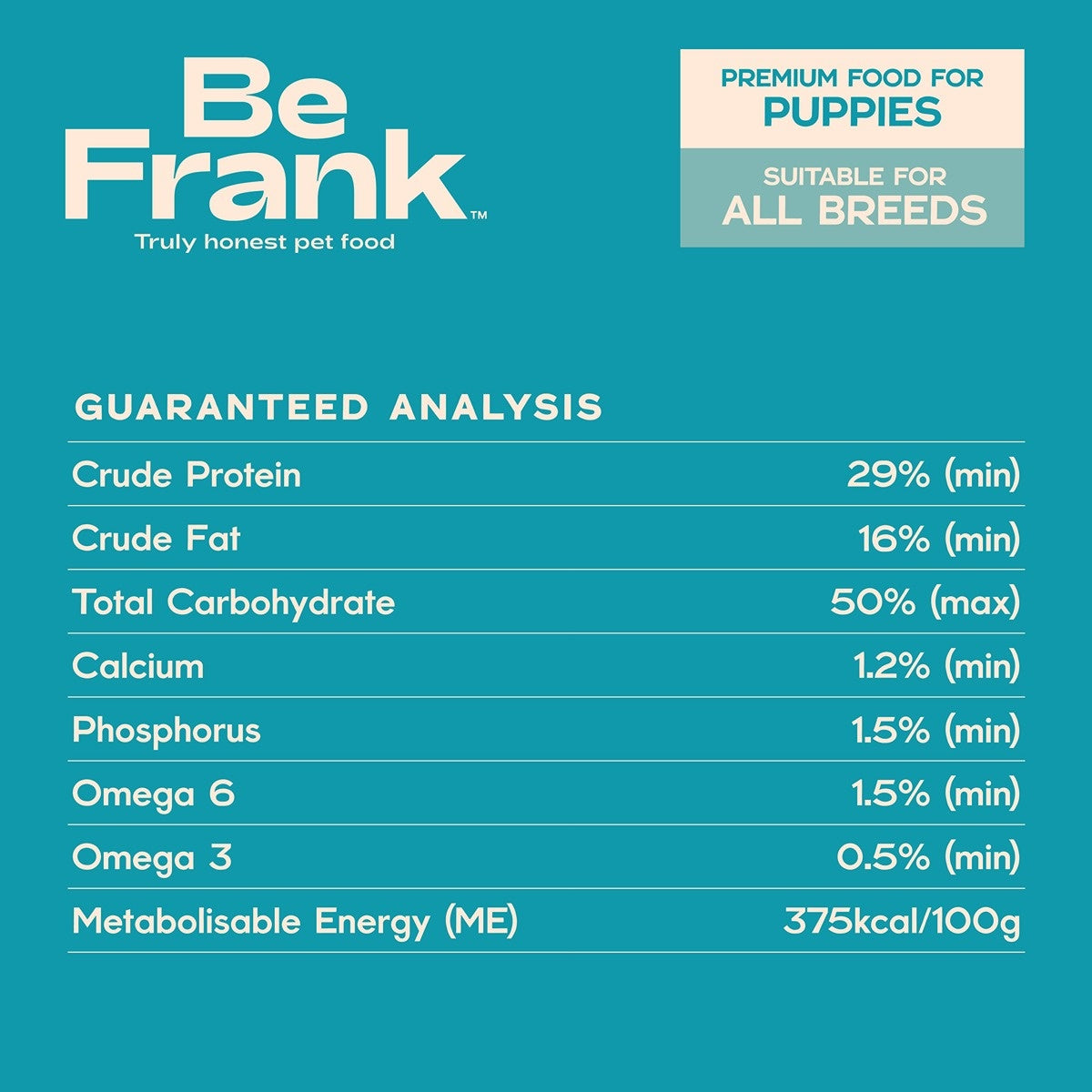 Be Frank Core Turkey & Ocean Fish Dry Puppy Food
