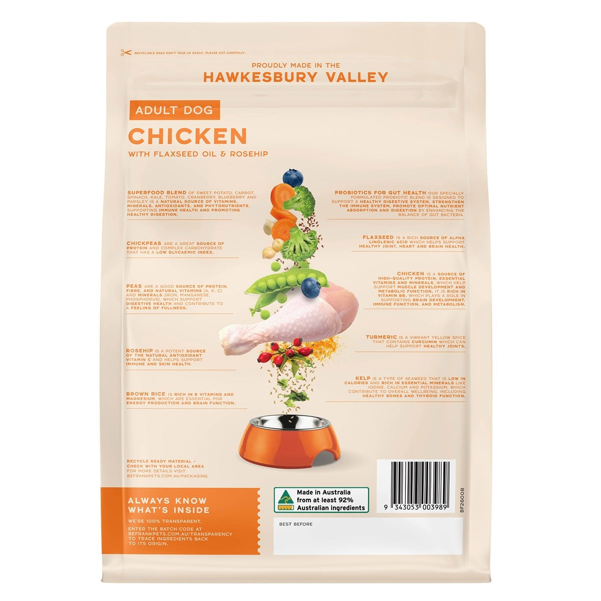 Be Frank Core Adult Chicken Dry Dog Food