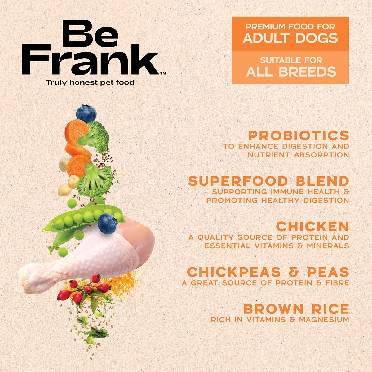 Be Frank Core Adult Chicken Dry Dog Food