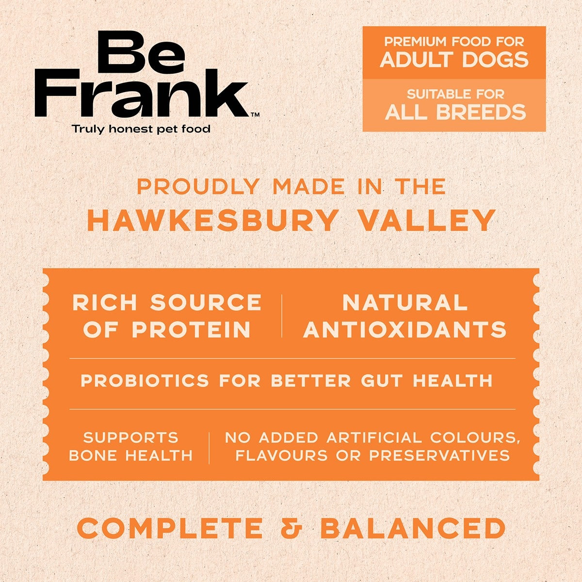 Be Frank Core Adult Chicken Dry Dog Food