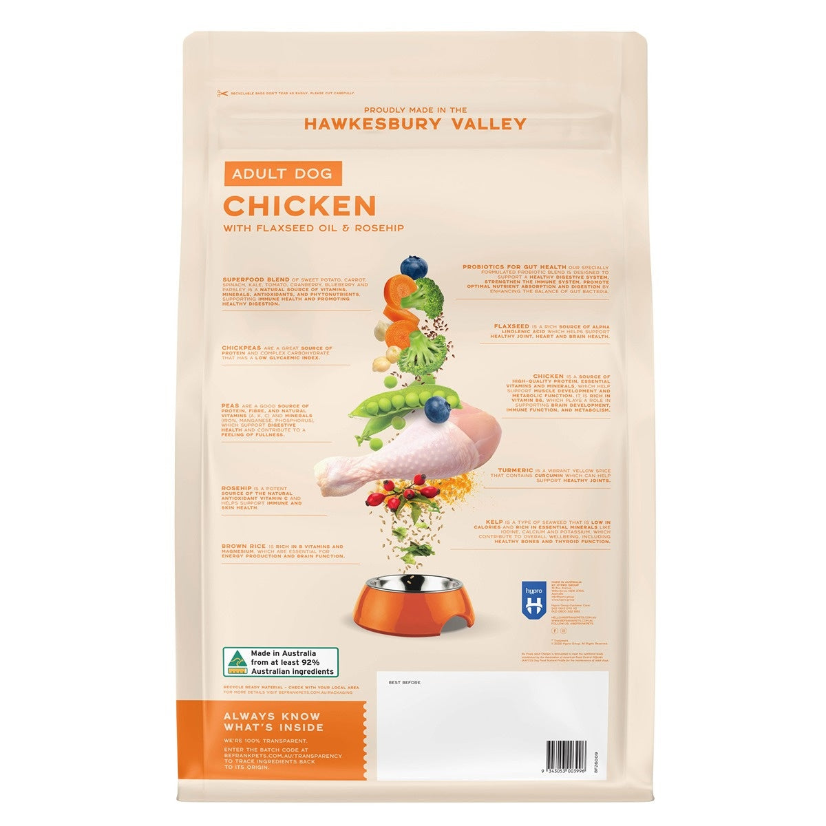 Be Frank Core Adult Chicken Dry Dog Food