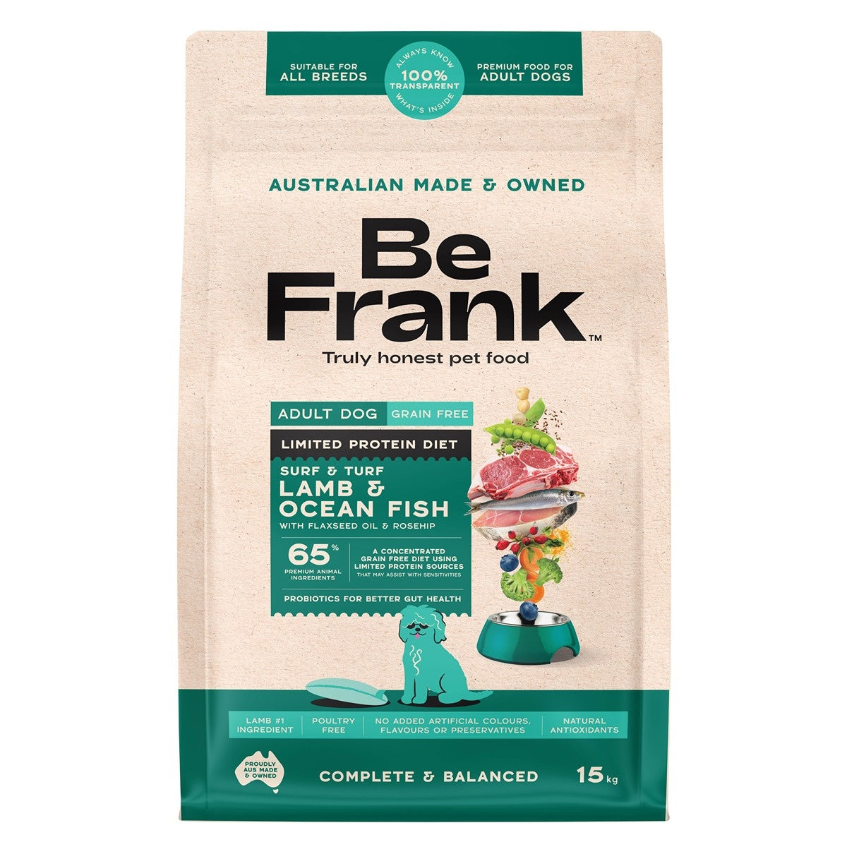 Be Frank Limited Protein Grain Free Surf & Turf Dry Dog Food